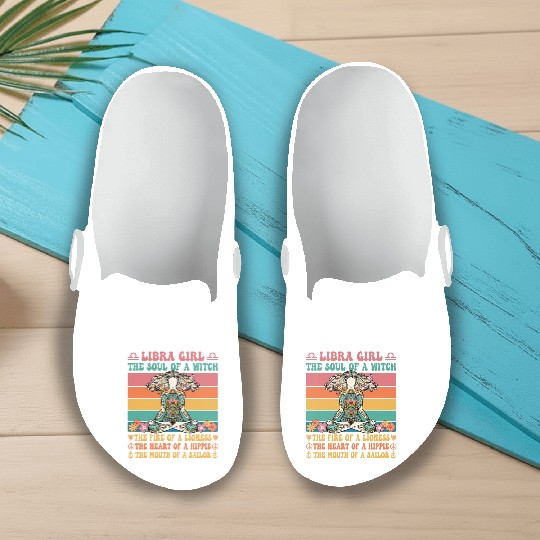 Libra Girl Astrology Sign Slip On Clogs