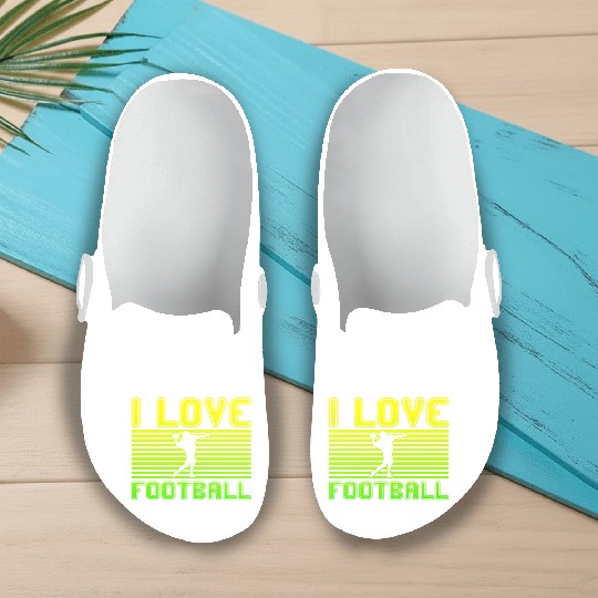 I love football Slip On Clogs
