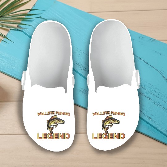 Great Walleye Fishing Legend Slip On Clogs