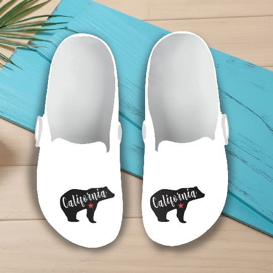 California Bear Flag Slip On Clogs