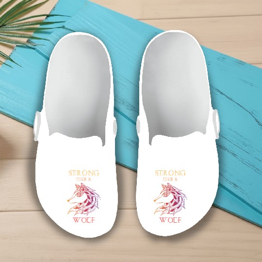 Strong Like A Wolf Slip On Clogs