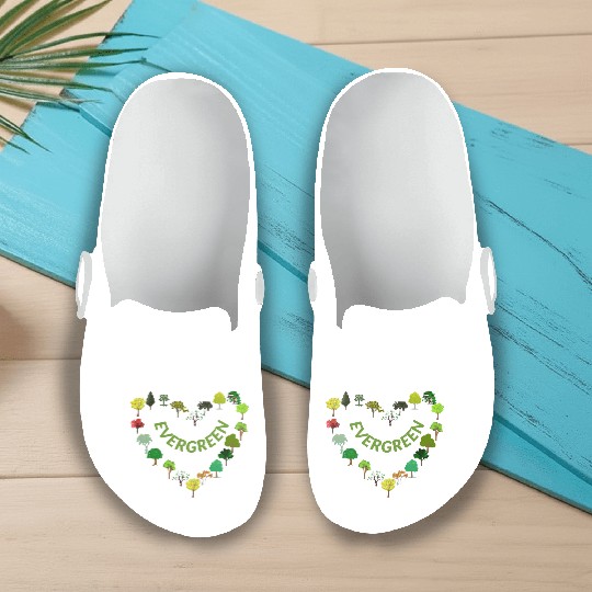EVERGREEN Slip On Clogs
