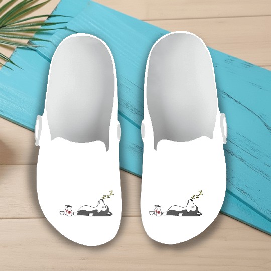 Husky Sake Drunk Slip On Clogs