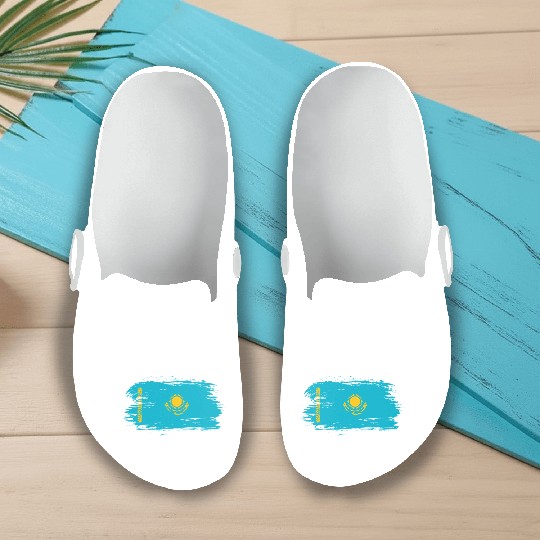 Kazakhstan flag Slip On Clogs