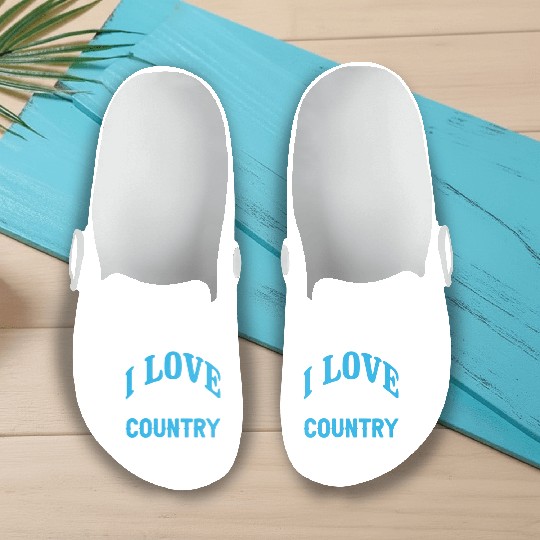 I love Country Music Slip On Clogs
