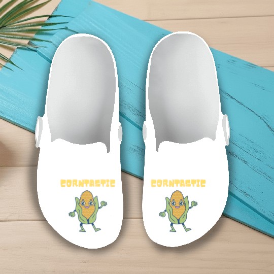 Corntastic! Corn Design It's Corn! Corn Kid Slip On Clogs