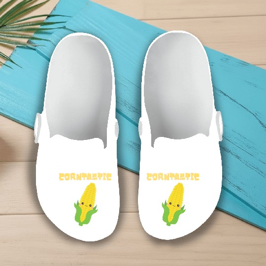 Corntastic! Corn Design It's Corn! Corn Kid Slip On Clogs