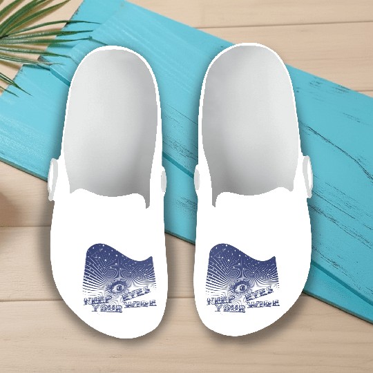 Eyes Wide Winter Storm 2 Deep Blue Slip On Clogs