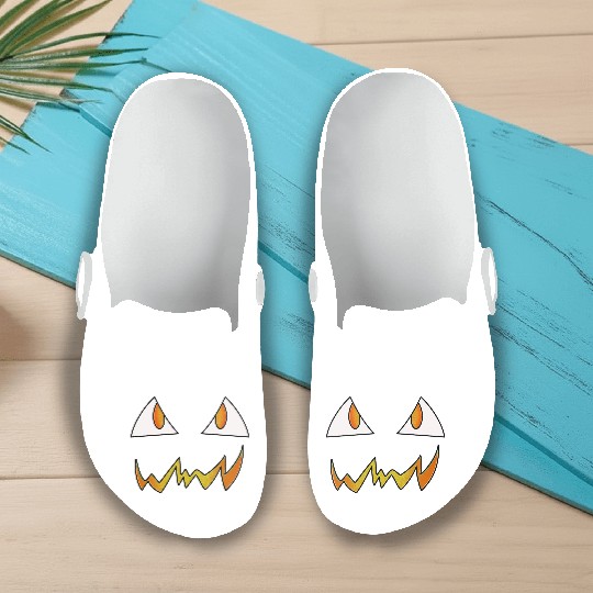 Jack O Lantern Face Slip On Clogs