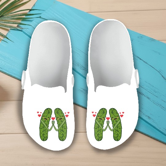 Sweet Couple Pickle Slip On Clogs