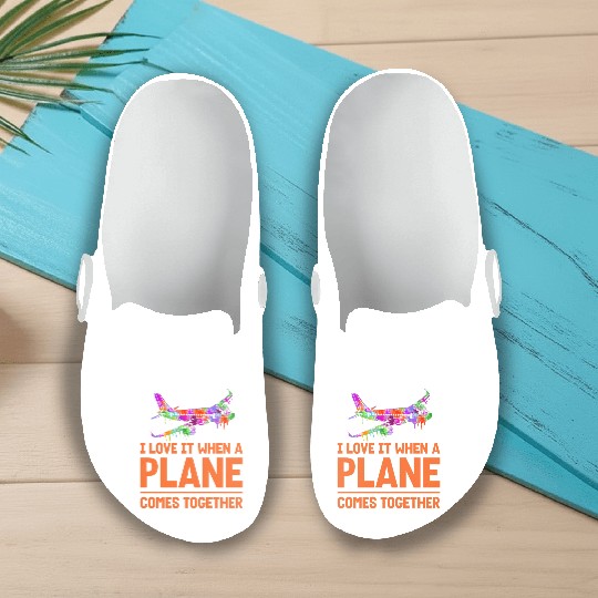 Airline Pilot Plane Comes Together Aircraft Pun Slip On Clogs