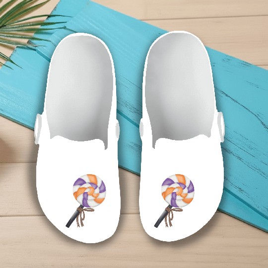 Halloween lollipop candy Slip On Clogs