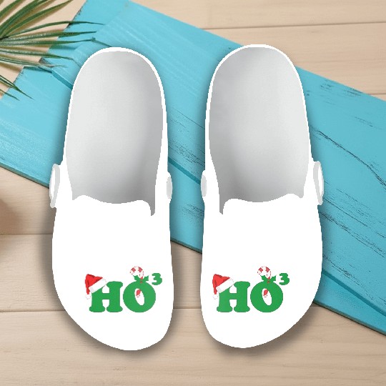 Ho Ho Ho Cubed Christmas Math Slip On Clogs