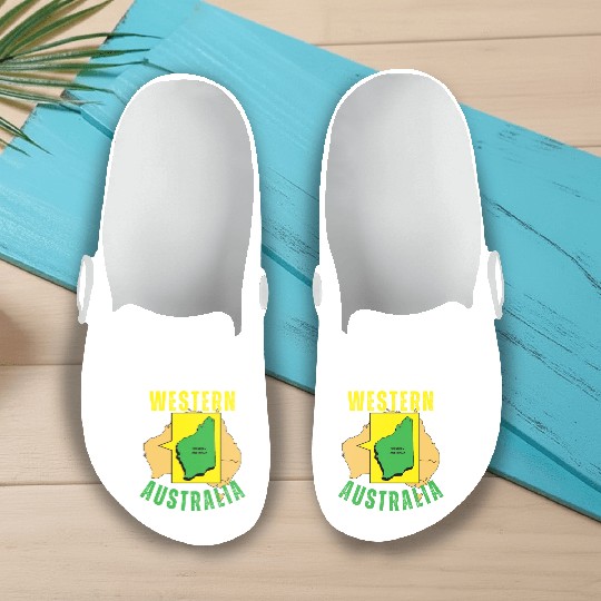 Western Australia Yellow and Green Slip On Clogs