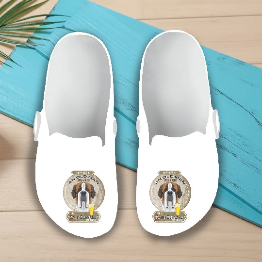 Saint Bernard Dad Beer Lover Slip On Clogs