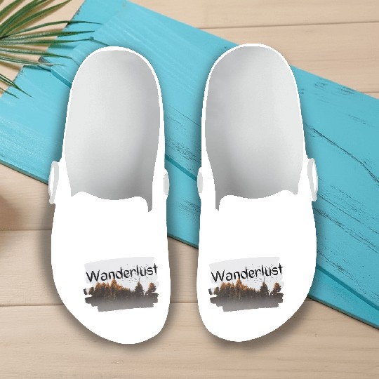 Wanderlust design Slip On Clogs