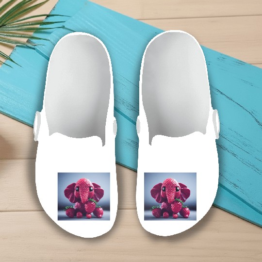 Strawberry Elephant Slip On Clogs