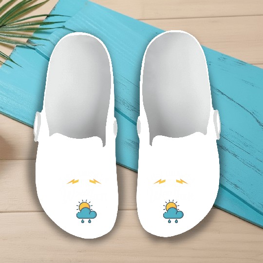 Easily Distracted By Weather Meteorologist Storm Slip On Clogs