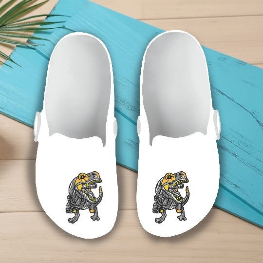 Dinosaur Robot Robotics Engineer Gift Slip On Clogs