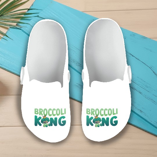 Broccoli King Vegetarian Vegetable Veggies Vegan Slip On Clogs