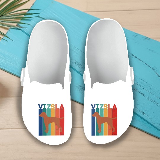 Vizsla Rainbow Square Slip On Clogs