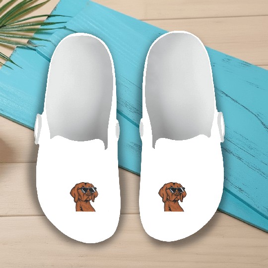 Vizsla lover cute dog design Slip On Clogs