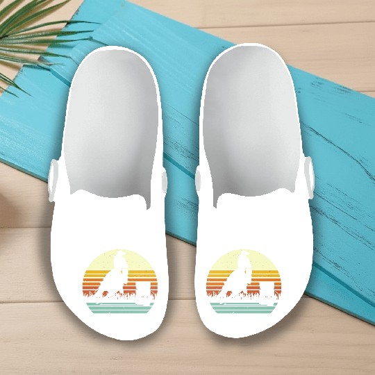 Barrel Racing Retro Sun Style Slip On Clogs