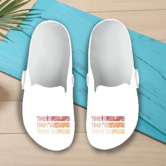 Their There They're English Teacher Grammar Slip On Clogs