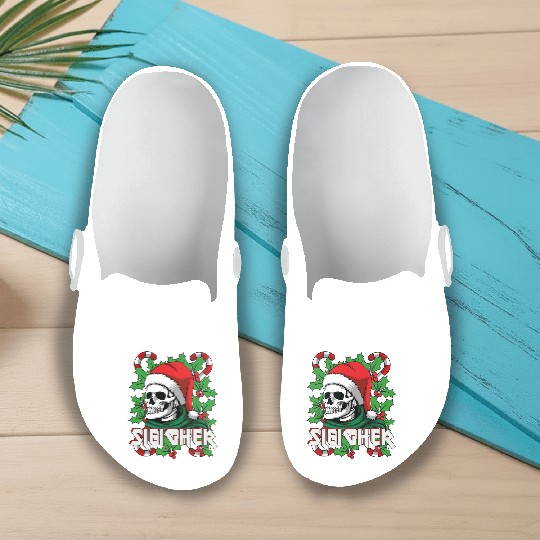 Sleigher Heavy Metal Santa Slip On Clogs