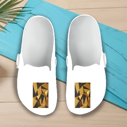 Black and Gold Minimalist Slip On Clogs