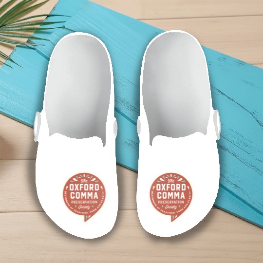The Oxford Comma Preservation Society Slip On Clogs