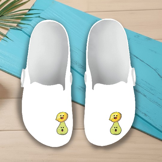 Lemon on a Pear Slip On Clogs