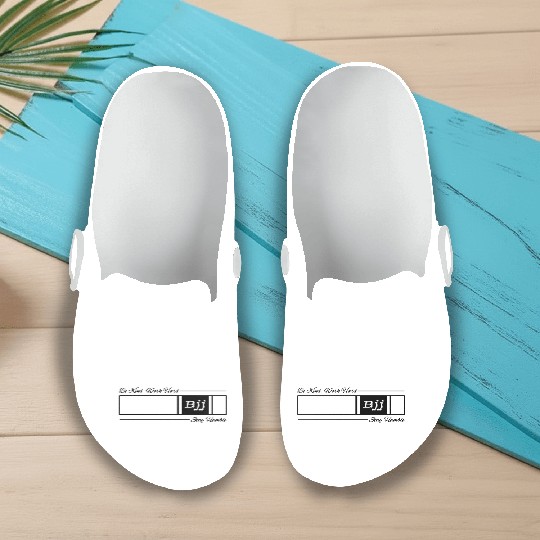 Jiu Jitsu White Belt Be Kind Work Hard Stay Humble Slip On Clogs