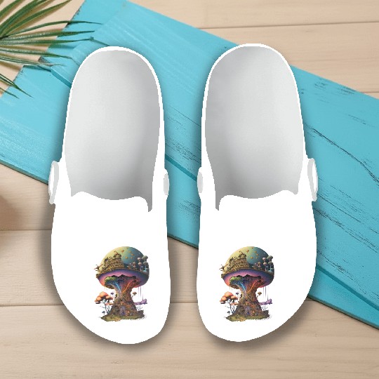 village mushroom Slip On Clogs