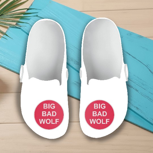 big bad wolf quote Slip On Clogs