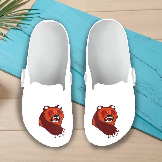 angry panda Slip On Clogs