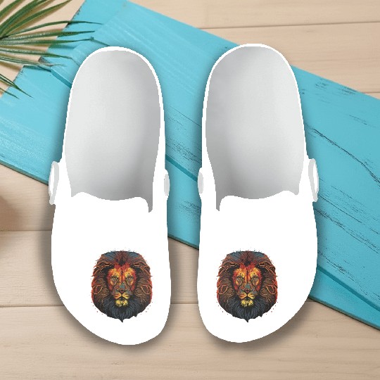Lion Face Slip On Clogs
