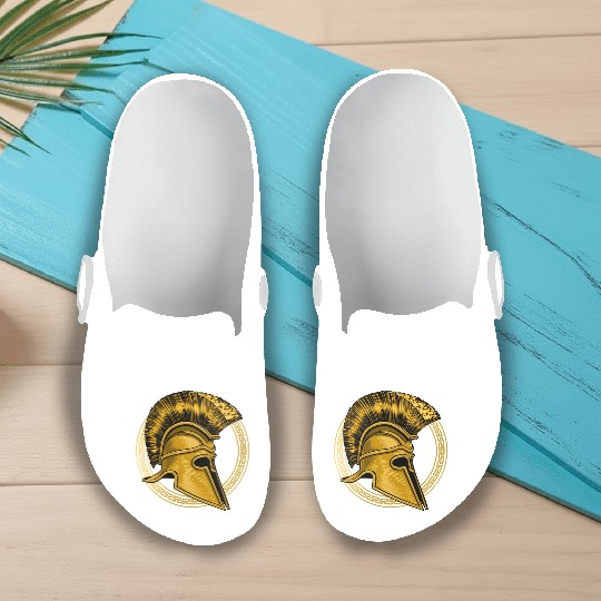 Gold Gladiator Sparta Greek Gym Workout Slip On Clogs