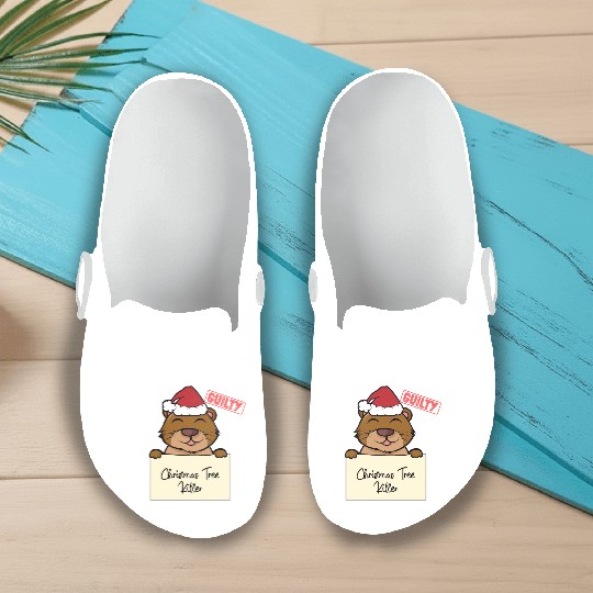 Sea otter christmas funny prison Slip On Clogs