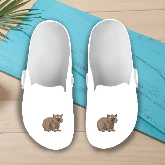 Native Australian Animal Lovers Cute Wombat Slip On Clogs