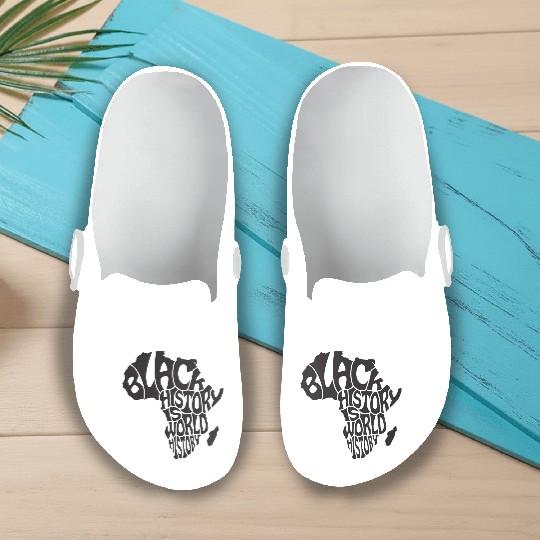 Black history is world history Slip On Clogs