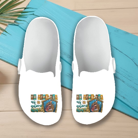 Oh Come Let Us Adore Him Slip On Clogs
