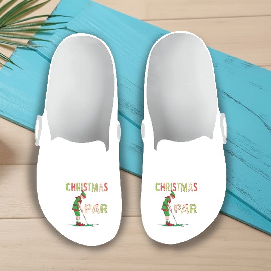 Golf Elf Pun Golfer Christmas Golfing Slip On Clogs