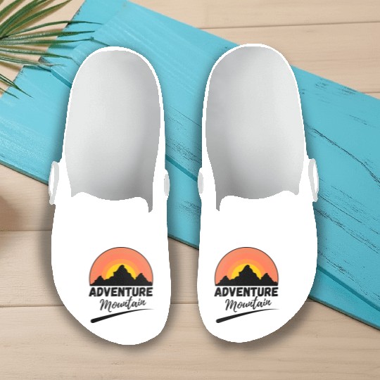 Adventure Has No Limit Hiking Mountains Slip On Clogs