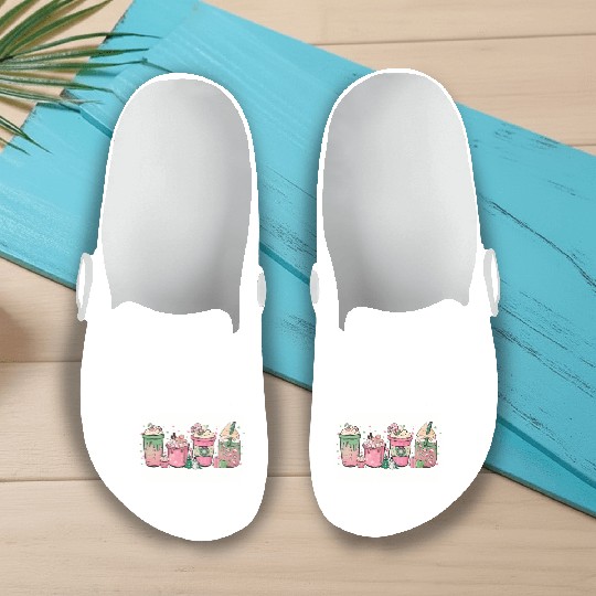 Hot Chocolate Cup Peppermint Mocha Slip On Clogs