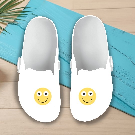Still Depressed, Happy Smiling Face - Funny Quotes Slip On Clogs