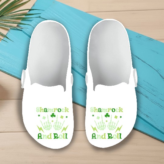 St Patrick s Shamrock And Roll St Patrick s Day Slip On Clogs
