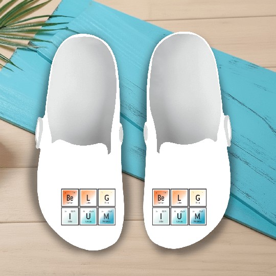 Belgium | Periodic Table of Elements Slip On Clogs