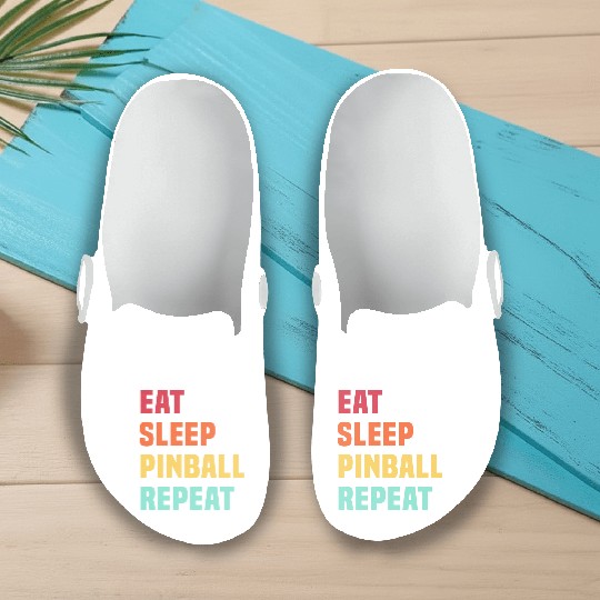 Eat Sleep Pinball Repeat - for Pinball lover Slip On Clogs