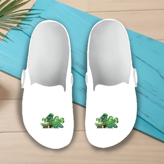 No Pinchasaurus Dinosaur Irish St. Patricks Day Slip On Clogs